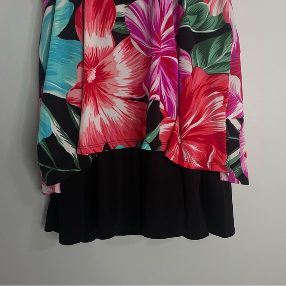 NWOT Sonnet Shores Floral Black One Piece Swimsuit Bathing Suit . WORN ONCE!!!! - Picture 6 of 15